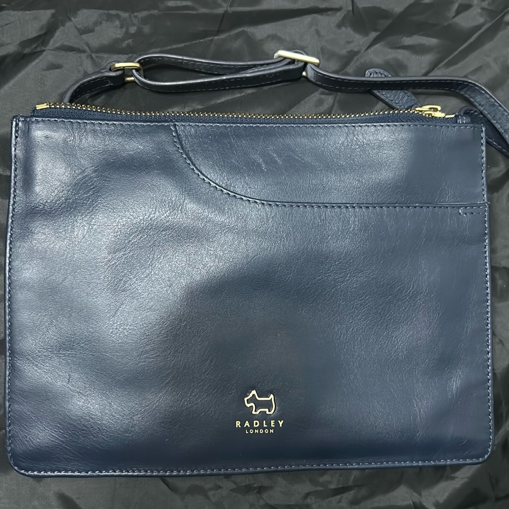 Radley London Navy Blue Leather Crossbody Bag